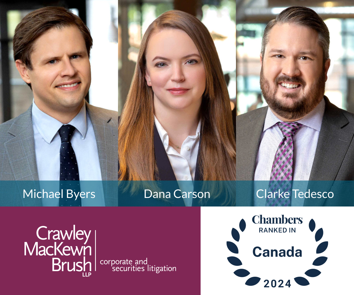 photo ofMichael Byers, Dana Carson and Clarke Tedesco ranked in Chambers Canada 2024